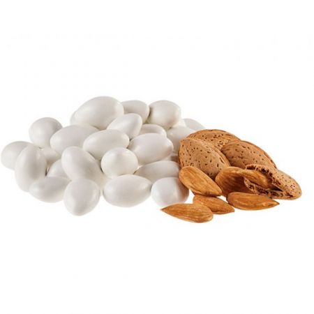 White Colored Chocolate Coated Almond